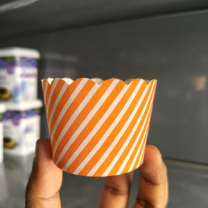 Colorful Striped Paper Cupcake Liners for Baking – Striped Muffin & Cupcake Baking Cups | Pack of 50