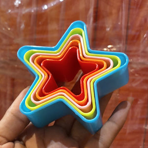 5 Pc | Plastic Cookie Cutter Set | Multiple Shapes | Pack of 1