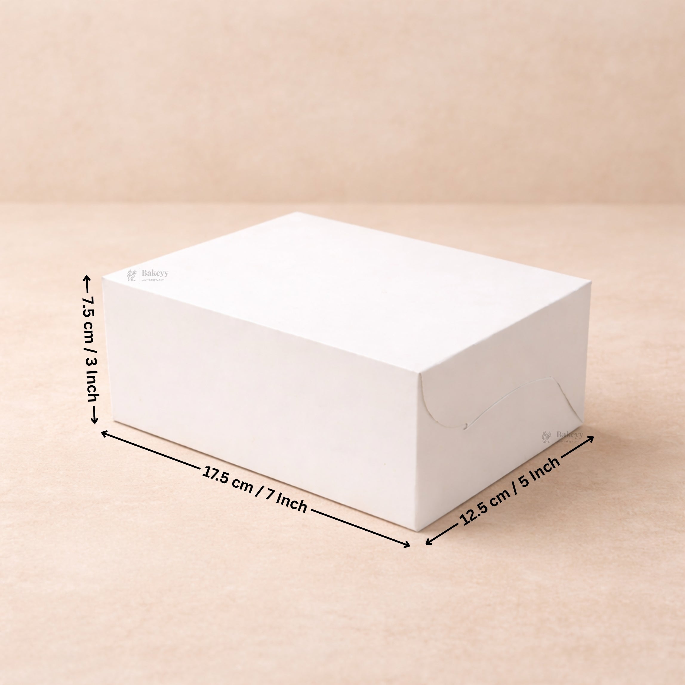 White Cake Box with ITC Back | Sturdy Cake Packaging Box | Multiple Sizes Available | Pack of 25