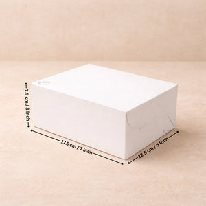 White Cake Box with ITC Back | Sturdy Cake Packaging Box | Multiple Sizes Available | Pack of 25