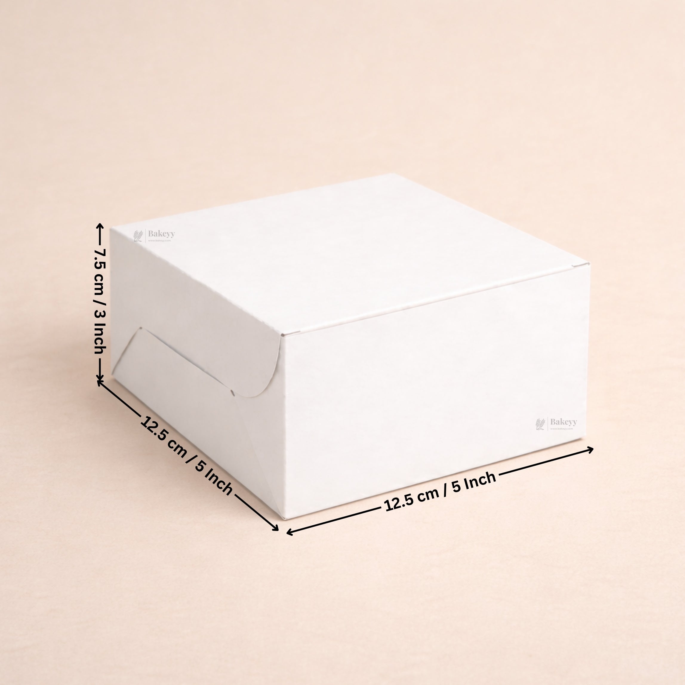 White Cake Box with ITC Back | Sturdy Cake Packaging Box | Multiple Sizes Available | Pack of 25