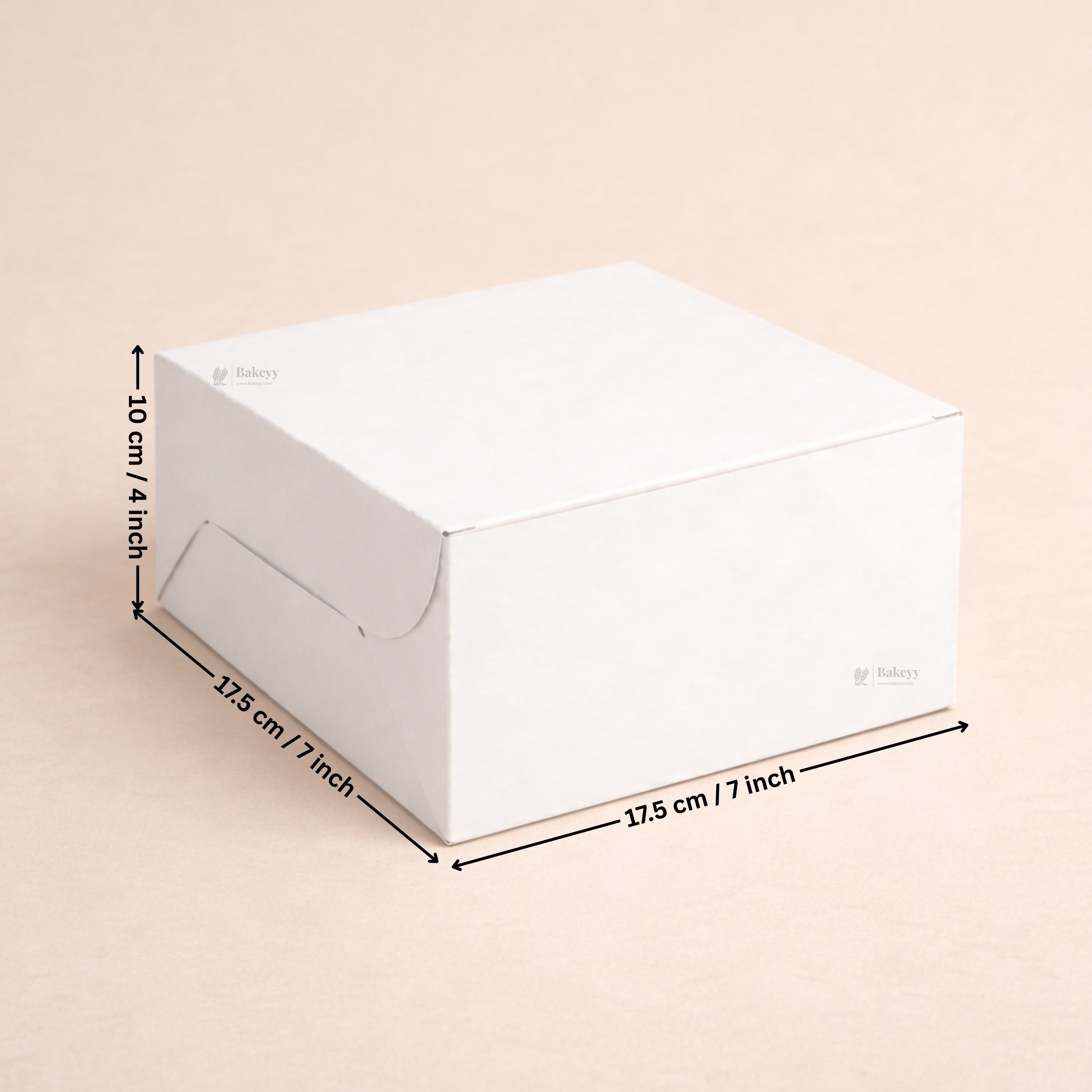 White Cake Box with ITC Back | Sturdy Cake Packaging Box | Multiple Sizes Available | Pack of 25