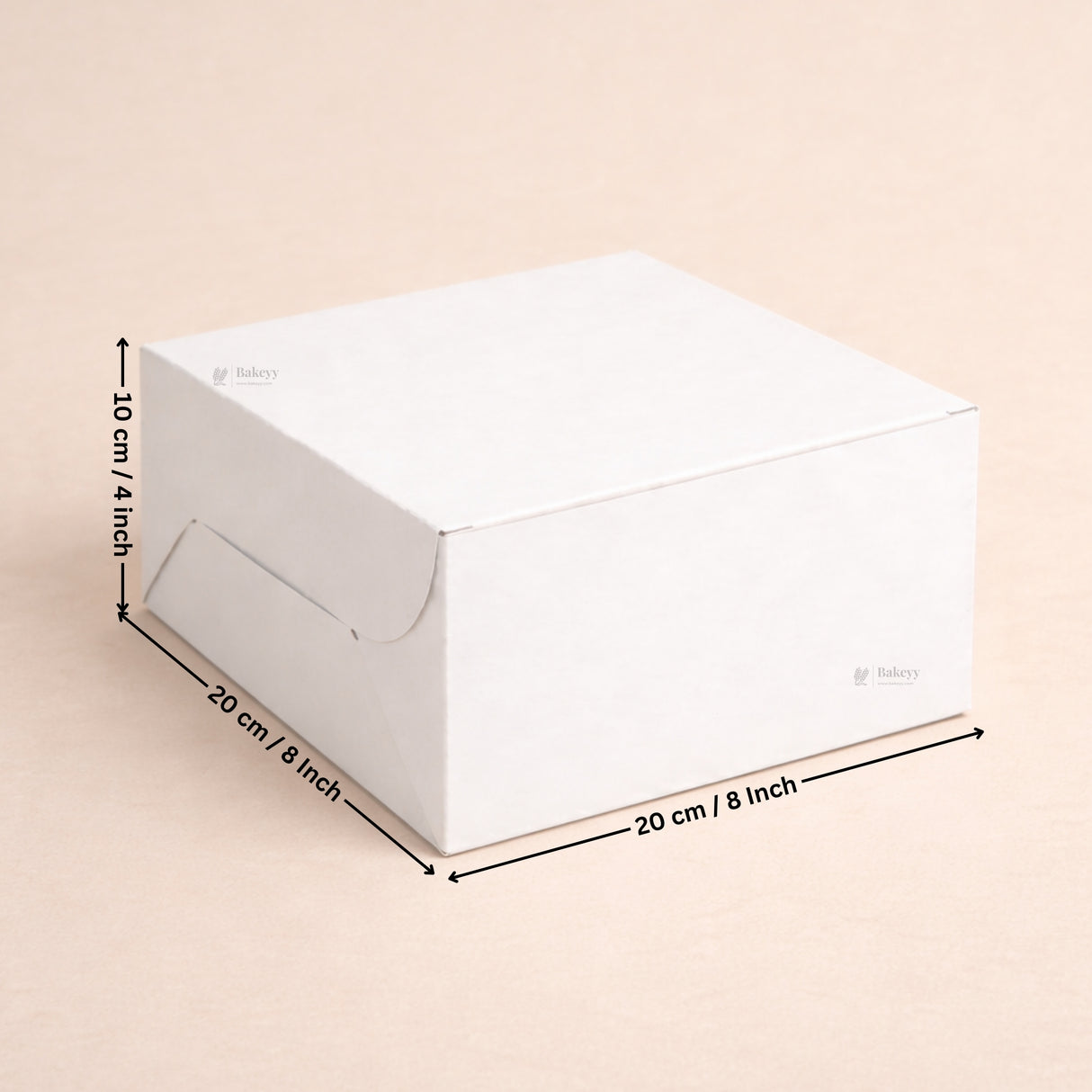 White Cake Box with ITC Back | Sturdy Cake Packaging Box | Multiple Sizes Available | Pack of 25