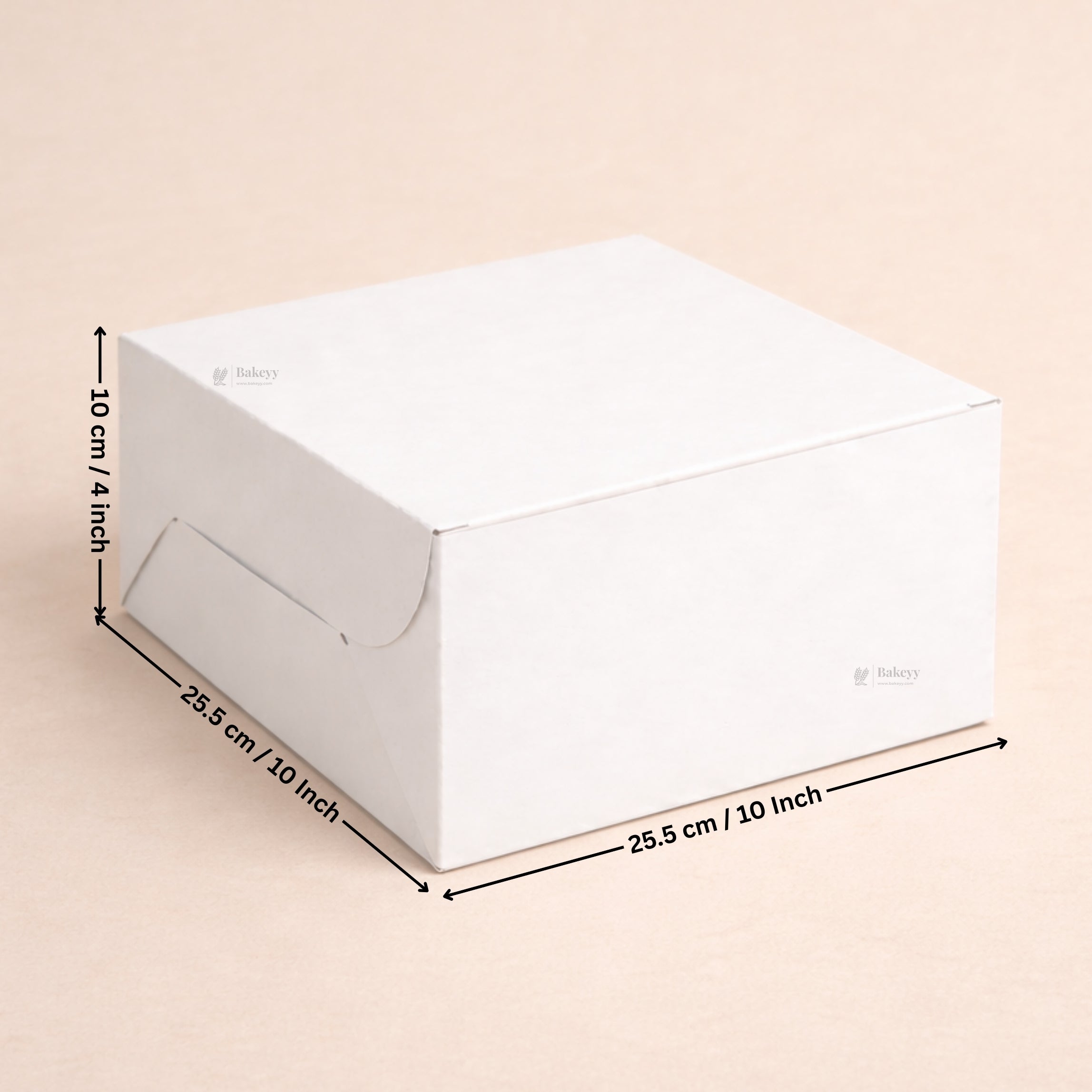 White Cake Box with ITC Back | Sturdy Cake Packaging Box | Multiple Sizes Available | Pack of 25