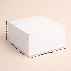 White Cake Box with ITC Back | Sturdy Cake Packaging Box | Multiple Sizes Available | Pack of 25