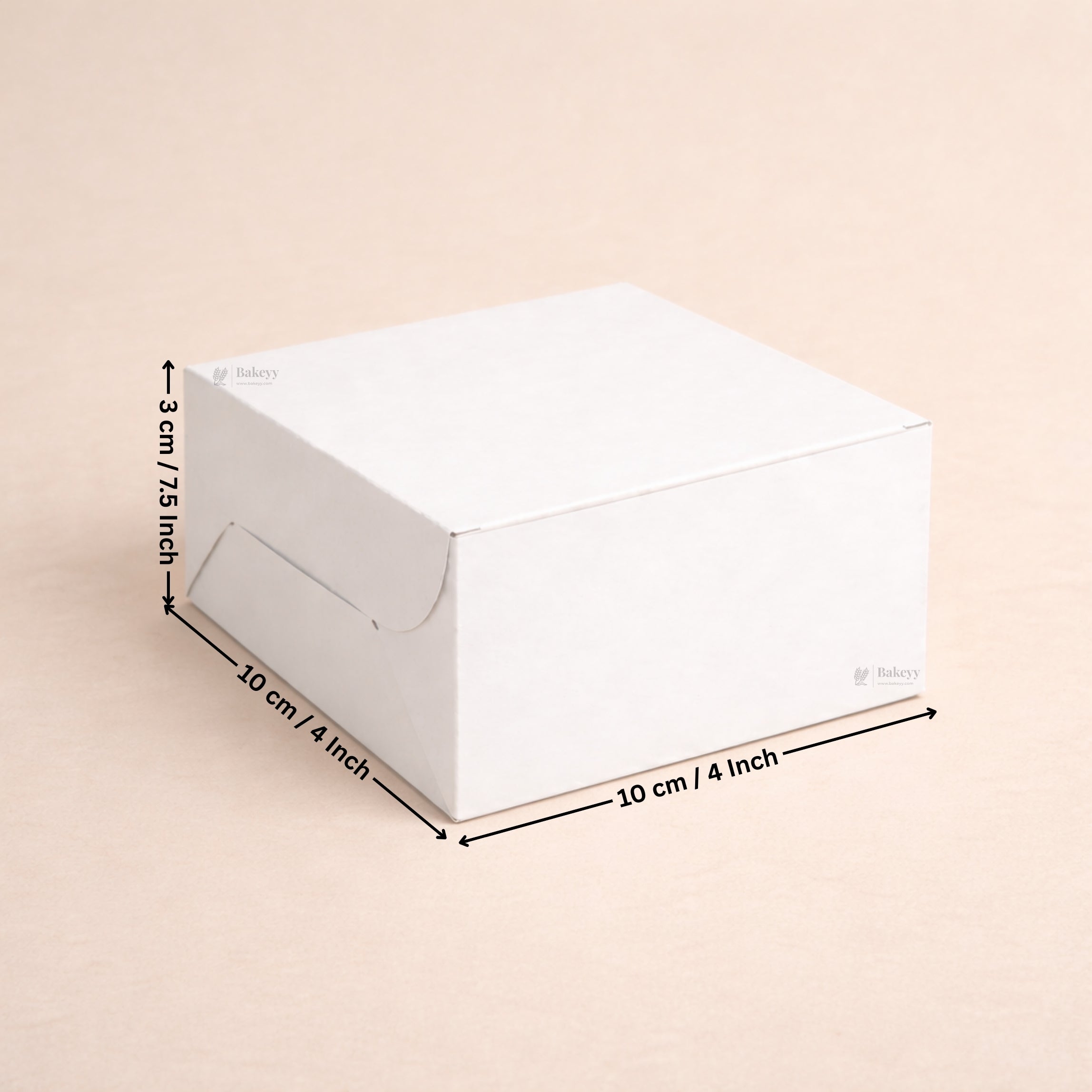 White Cake Box with ITC Back | Sturdy Cake Packaging Box | Multiple Sizes Available | Pack of 25