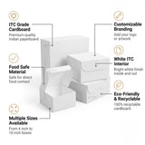 White Cake Box with ITC Back | Sturdy Cake Packaging Box | Multiple Sizes Available | Pack of 25