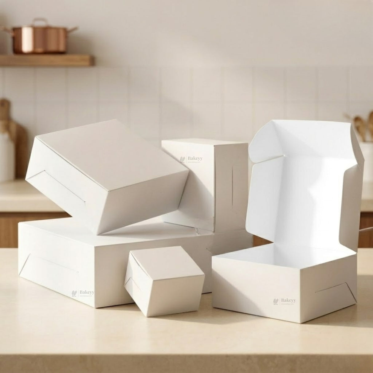 White Cake Box with ITC Back | Sturdy Cake Packaging Box | Multiple Sizes Available | Pack of 25