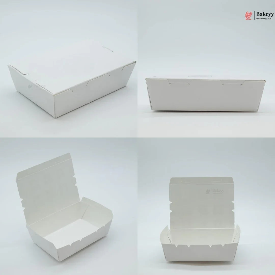 WhiteFoodPackagingBoxwithLid - Bakeyy.com