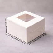 White_Cake_Box_ITC_Back_Square_Shape_Top_window_3 - Bakeyy.com