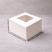 White_Cake_Box_ITC_Back_Square_Shape_Top_window_9 - Bakeyy.com