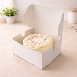 White Cake Box with ITC Back | Sturdy Cake Packaging Box | Multiple Sizes Available | Pack of 25