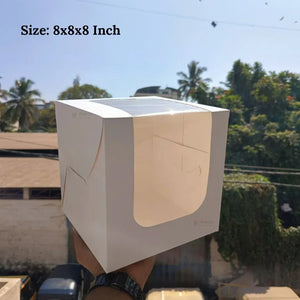 White_Cake_Box_with_L-Shape_Window_5 - Bakeyy.com