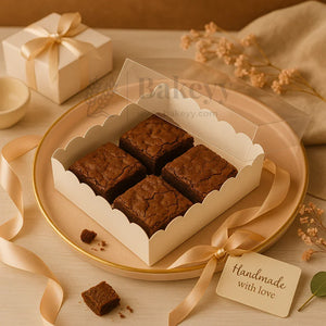 White_Colour_4_Brownie_Box_With_Transparent_Lid_Pack_of_10img2 - Bakeyy.com