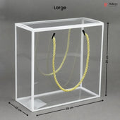 White_PVC_Transparent_Gift_Bag_with_Gold_Rope_Handle - Bakeyy.com IN