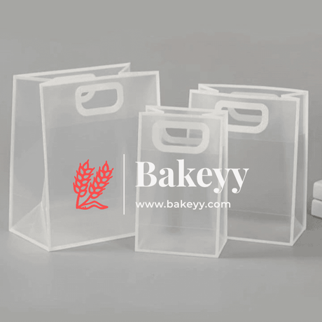 White PVC plastic Tote Bags for Gifts | Waterproof Bags | Pack of 10 | - Bakeyy.com - India - White PVC plastic Tote Bags for Gifts | Waterproof Bags | Pack of 10 | - Small