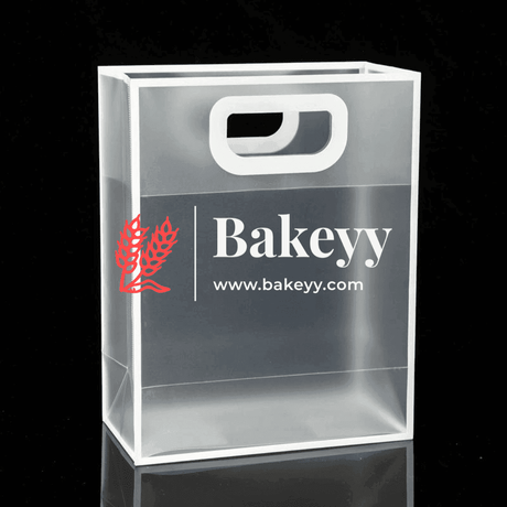 White PVC plastic Tote Bags for Gifts | Waterproof Bags | Pack of 10 | - Bakeyy.com - India - White PVC plastic Tote Bags for Gifts | Waterproof Bags | Pack of 10 | - Small