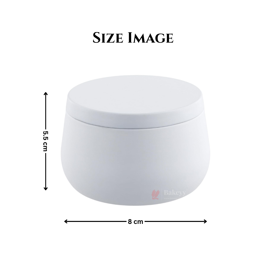 White Metal Candle Tin Box With Lid | Empty Decorative Tin Box | Candle Tin Box | Pack of 8