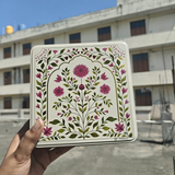 Premium Elegant Floral Tin Box – Pink & Gold Accents| Pack of 1