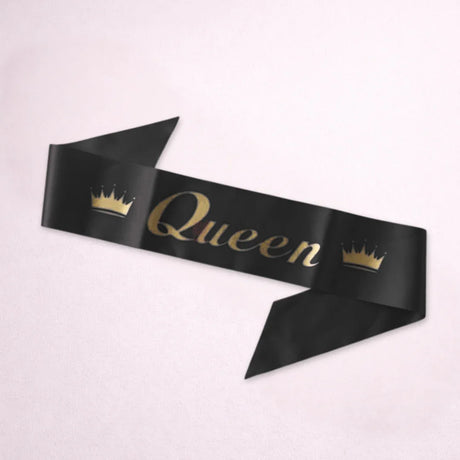 Women Queen Satin Party Sash with Crown Design | Pack of 1