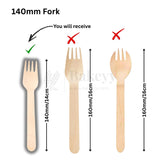 Disposable Wooden Fork & Spork | Pack of 100