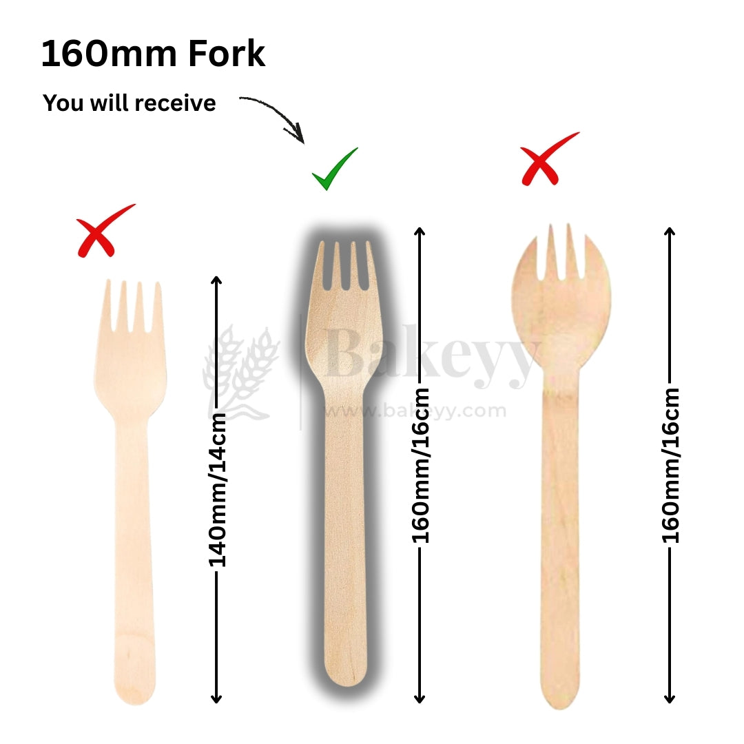 Disposable Wooden Fork & Spork | Pack of 100