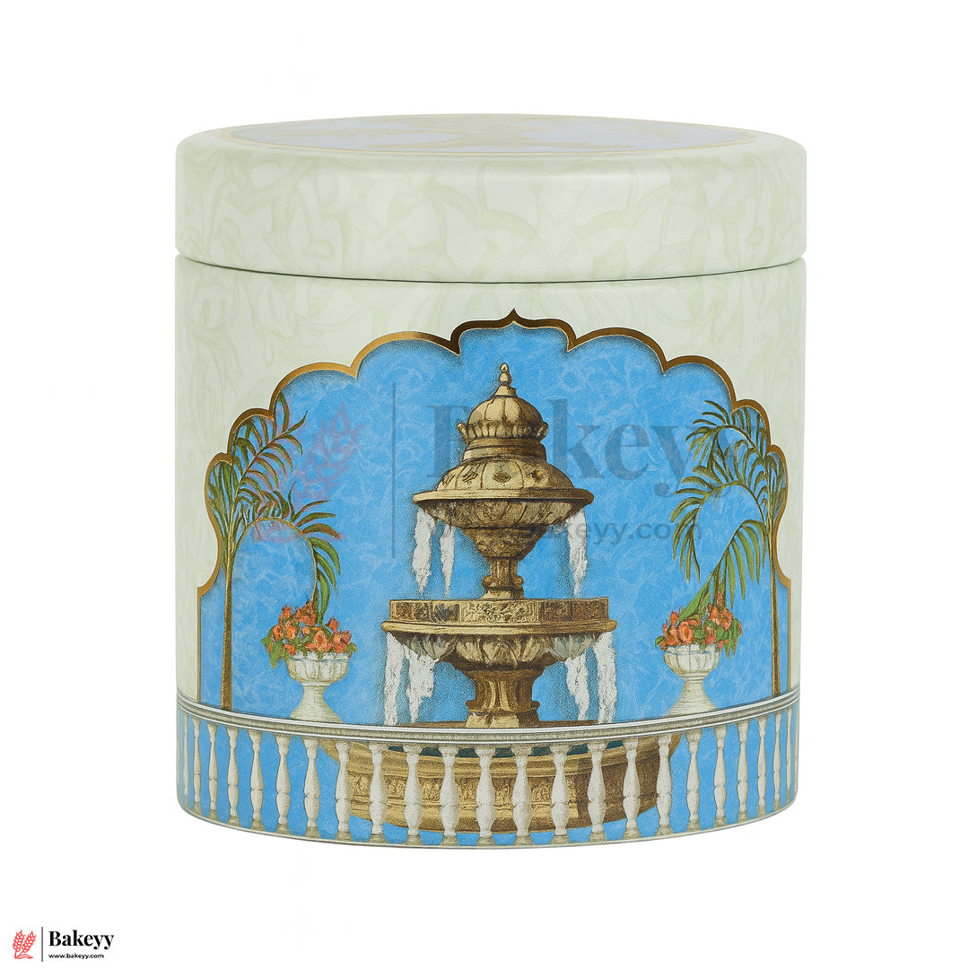 7x3.75x7 inches Premium Peacock Design Gift Box with 2 Decorative Tins | Empty Gift Packaging| Pack Of 10