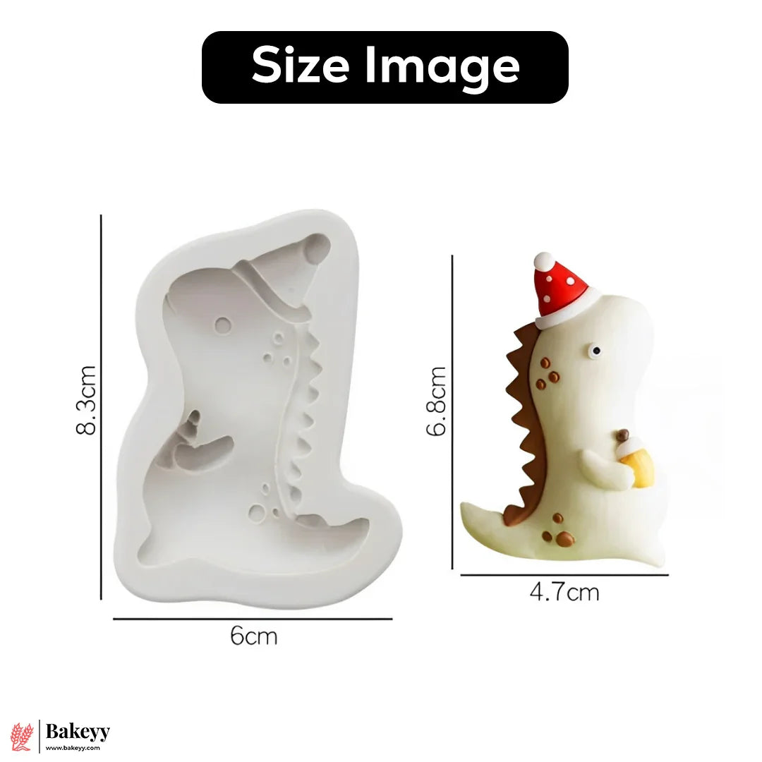 Dinosaur with Cap Shape Silicone Fondant Mould - 1 Piece