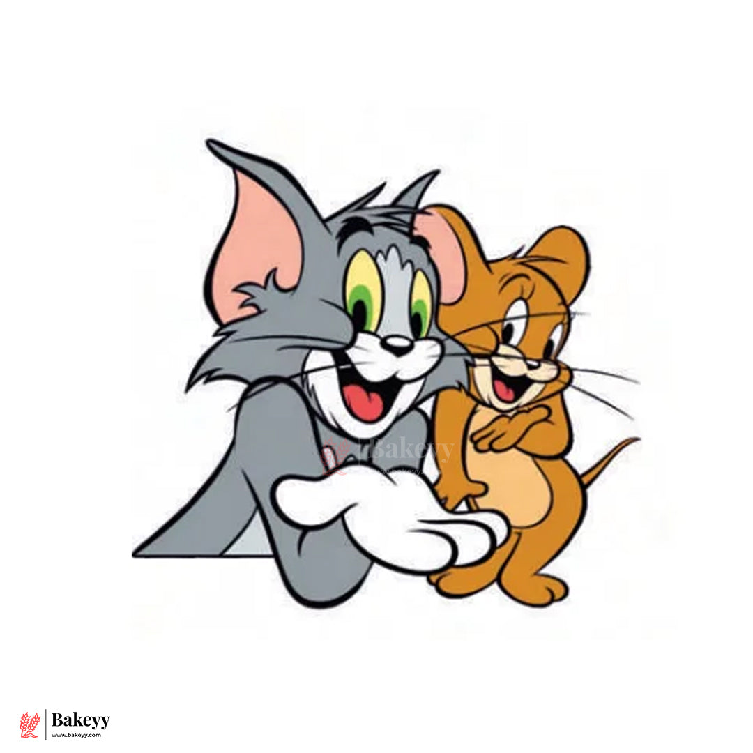 Pre-Cut Fancy Wafer Decor | Edible | Tom And Jerry |7pc