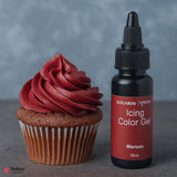 Sugarin Maroon Icing Color Gel – 30ml | Vibrant Food Gel Color for Cakes, Fondant & More - Bakeyy.com - India - Sugarin Maroon Icing Color Gel – 30ml | Vibrant Food Gel Color for Cakes, Fondant & More - Default Title