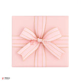 18mtr Premium Light Pink Grosgrain Ribbon with Golden Stitch – 1 Inch | Ideal for Gifting & Crafting
