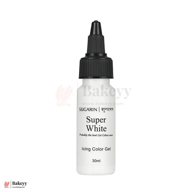 Sugarin Super White Icing Color Gel – 30ml | Intense Red Gel Color for Cakes, Cupcakes & Desserts - Bakeyy.com - India - Sugarin Super White Icing Color Gel – 30ml | Intense Red Gel Color for Cakes, Cupcakes & Desserts - Default Title