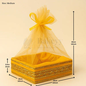 Yellow_Net_Hamper_Basket_Ribbon_Bow_Ideal_for_Wedding_Festive_Hampers_Pack_of_1_3 - Bakeyy.com