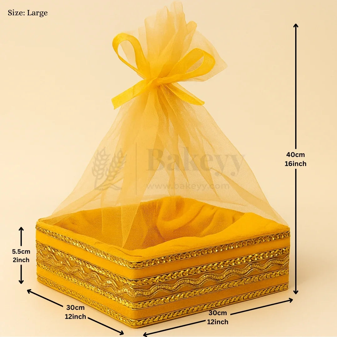 Yellow_Net_Hamper_Basket_Ribbon_Bow_Ideal_for_Wedding_Festive_Hampers_Pack_of_1_4 - Bakeyy.com