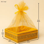 Yellow_Net_Hamper_Basket_Ribbon_Bow_Ideal_for_Wedding_Festive_Hampers_Pack_of_1_4 - Bakeyy.com