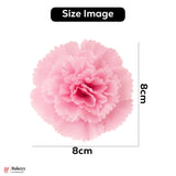 8cm Lorvox Carnation Light Pink Flower | With Out Stem |Pack of 10