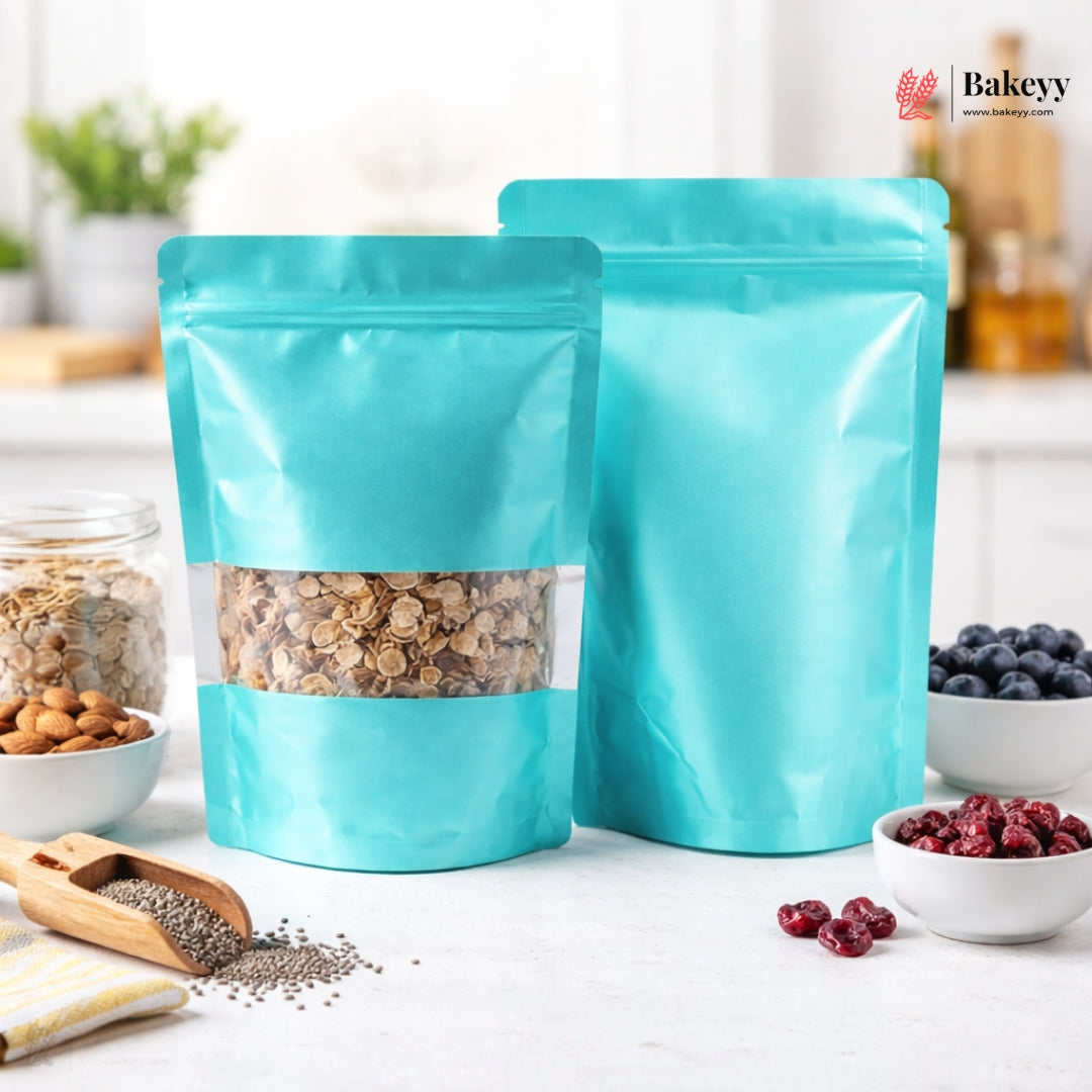 Zip Lock Pouch With Window - Stand Up | Colored