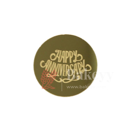 Coin Happy Anniversary Topper | Gold Color | Pack Of 5 | - Bakeyy.com - India - Coin Happy Anniversary Topper | Gold Color | Pack Of 5 | - Default Title