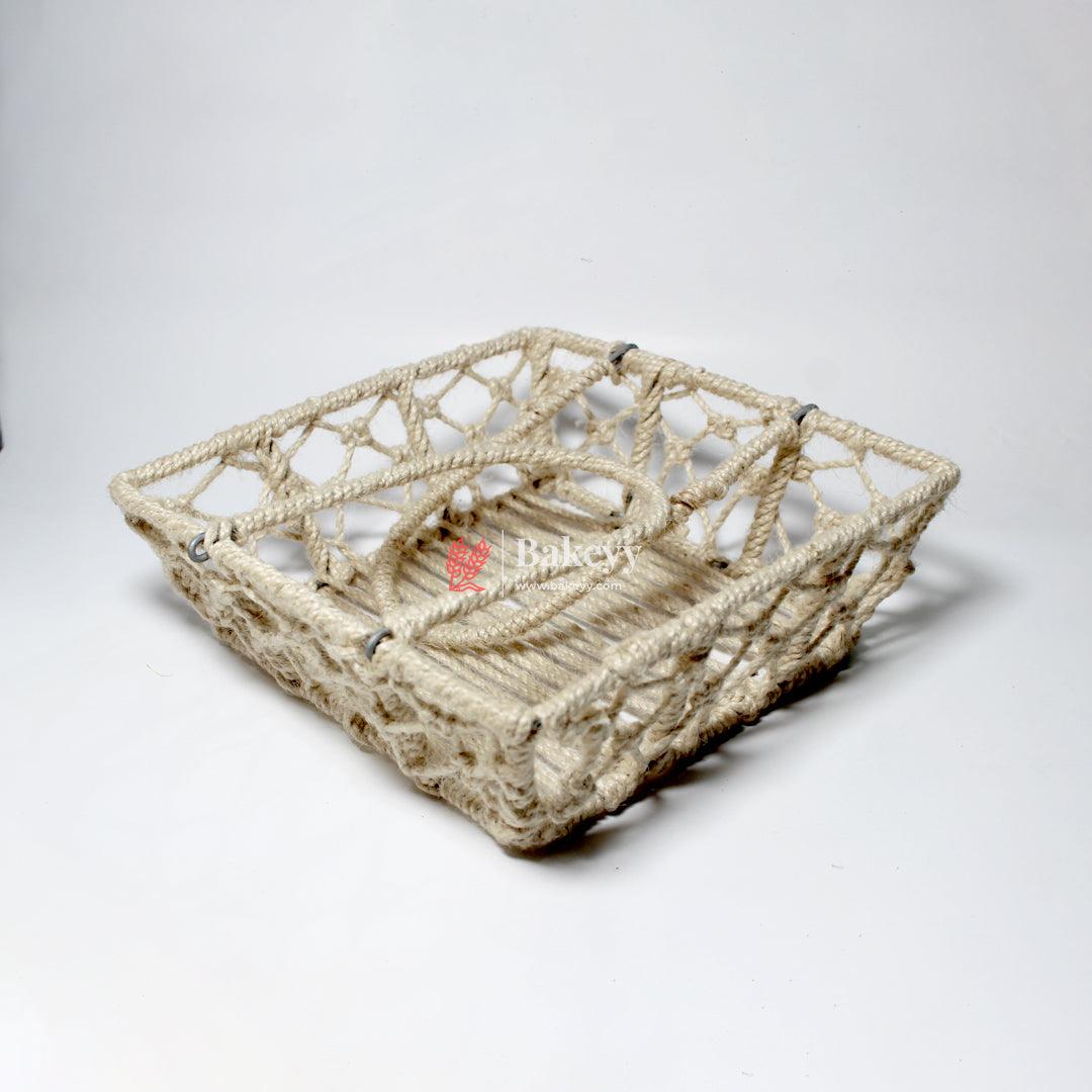 Decorative Jute Metal Hamper Basket For Gifting | Handcrafted Round  Basket – Stylish & Functional Storage