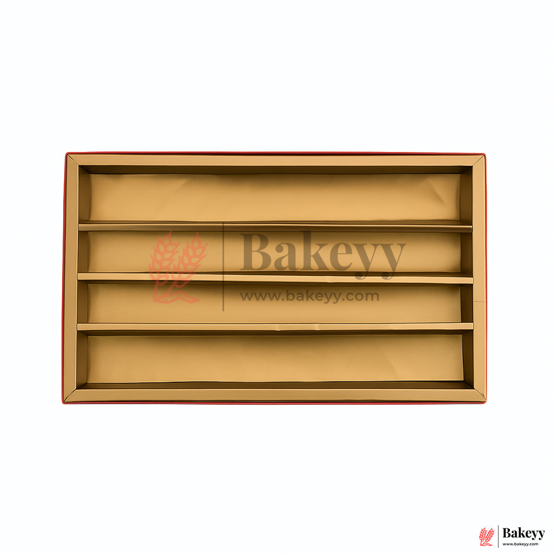 One Kg Sweet Box | 12x7x1.5 Inch | Premium Decorative Dry Fruit & Sweet Box – 4 Compartment Gift Packaging | 1 Piece