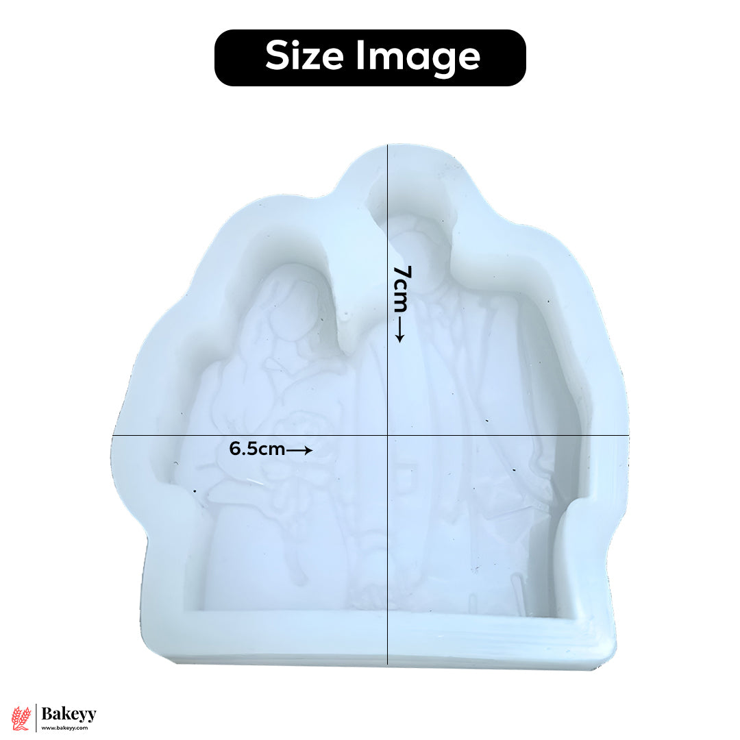 593 Bride & Groom Couple Shape Fondant Mould - 1 Piece