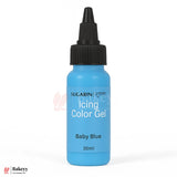 Sugarin Baby Blue Icing Color Gel – 30ml | Vibrant Food Gel Color for Cakes, Fondant & More - Bakeyy.com - India - Sugarin Baby Blue Icing Color Gel – 30ml | Vibrant Food Gel Color for Cakes, Fondant & More - Default Title