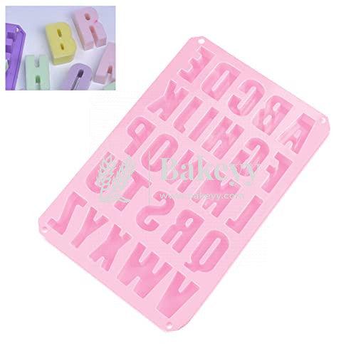 Alphabet Large Silicone Mould Fondant Chocolate Resin Clay Candle Mould DIY - Bakeyy.com