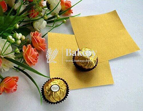 Aluminium Chocolate Wrappers | Gold Colour | Pack Of 200 - Bakeyy.com - India - Aluminium Chocolate Wrappers | Gold Colour | Pack Of 200 - Default Title