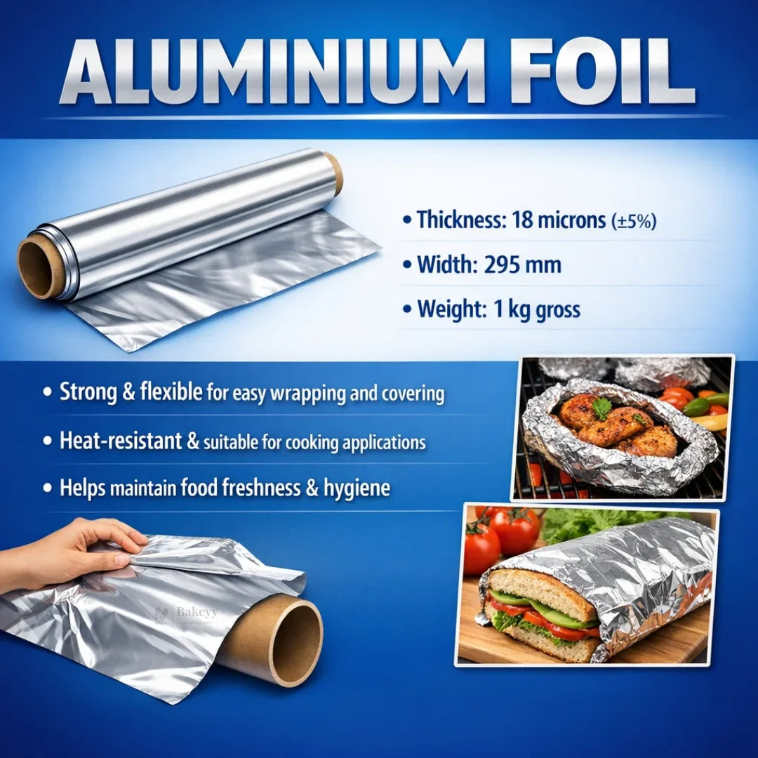 Aluminium Foil Roll | 1 Kg Gross | Pack of 1