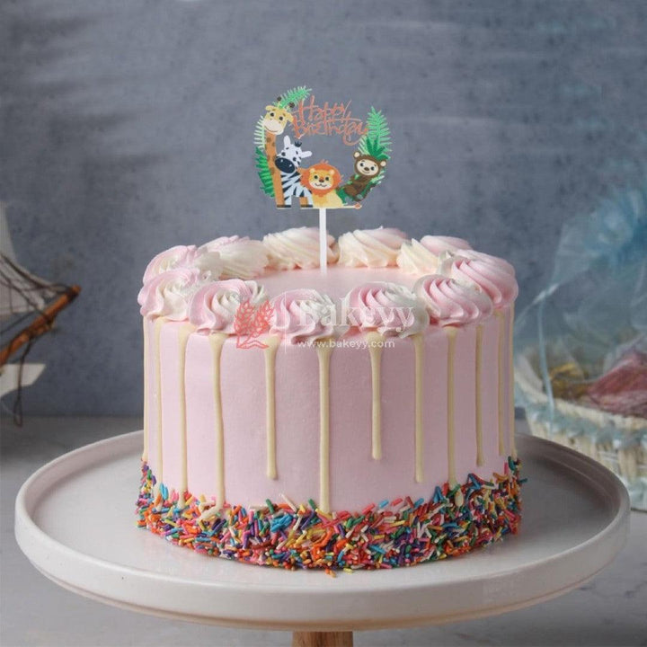 Animal Birthday Cake Topper - Bakeyy.com