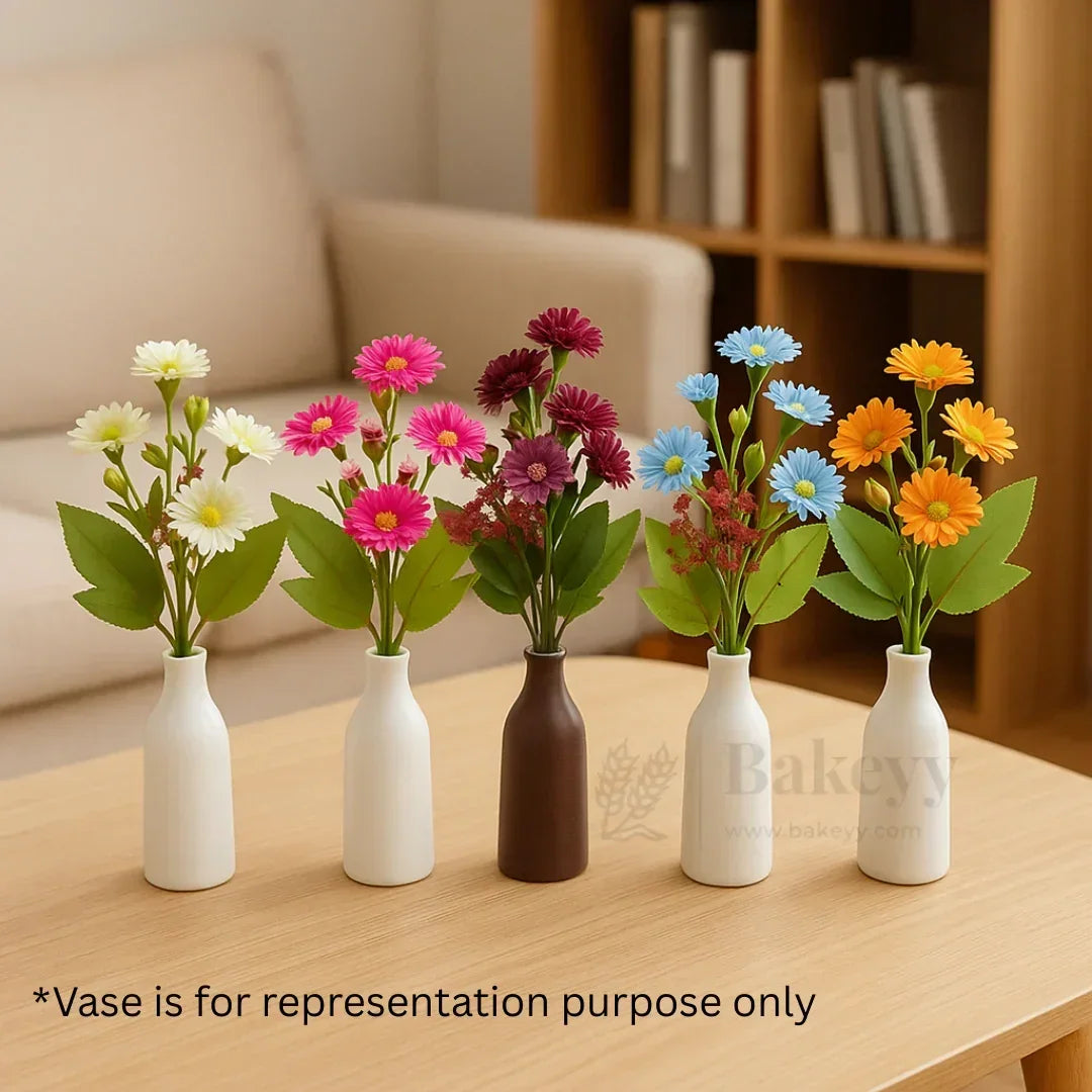 Artificial Daisies Flower Bunch – 35cm | Decorative Stick for Home & Events | Pack Of 1 - Bakeyy.com - India - Artificial Daisies Flower Bunch – 35cm | Decorative Stick for Home & Events | Pack Of 1 - Purple 180.00