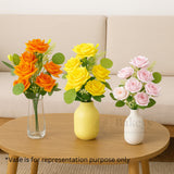 Artificial Bloomed Rose Flower Bouquet - 40cm | Elegant Faux Floral Bunch for Home Decor, Vase Styling & Events - Pack of 1