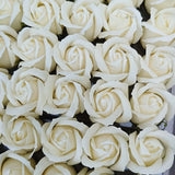 Artificial Soap Rose Flowers | Realistic Rose Heads for Gift Boxes, Hampers & Decoration | Pack of 50 (Copy) - Bakeyy.com - India - Artificial Soap Rose Flowers | Realistic Rose Heads for Gift Boxes, Hampers & Decoration | Pack of 50 (Copy) - Cream 480.00