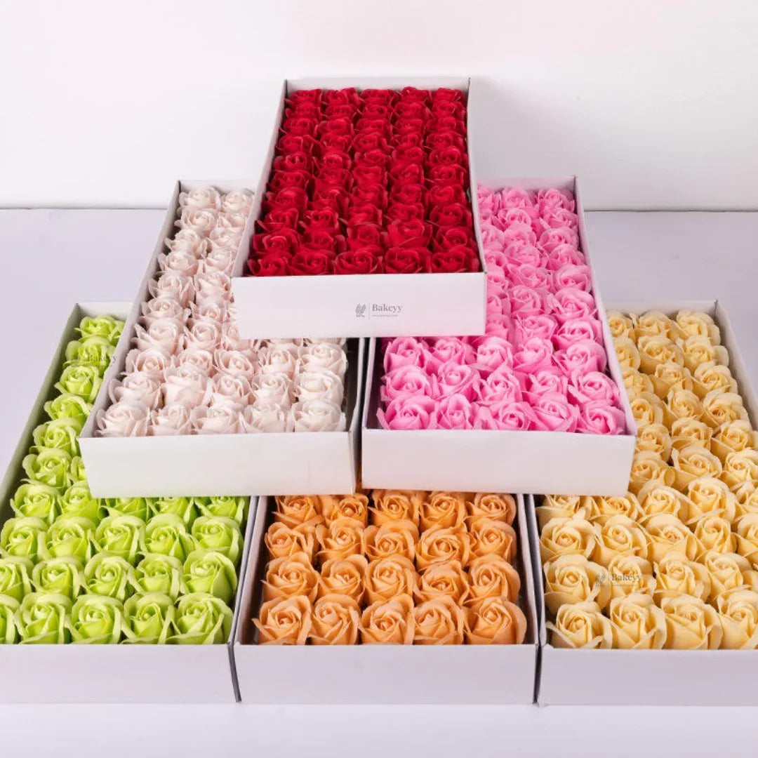 Artificial Soap Rose Flowers | Realistic Rose Heads for Gift Boxes, Hampers & Decoration | Pack of 50 (Copy) - Bakeyy.com - India - Artificial Soap Rose Flowers | Realistic Rose Heads for Gift Boxes, Hampers & Decoration | Pack of 50 (Copy) - Lavender 480.00